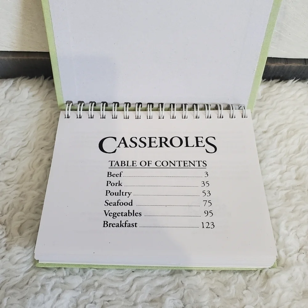 𝅺3 Mini Spiral Hardcover Recipe Cookbooks Casseroles Cookies Bars 5 Ingredients